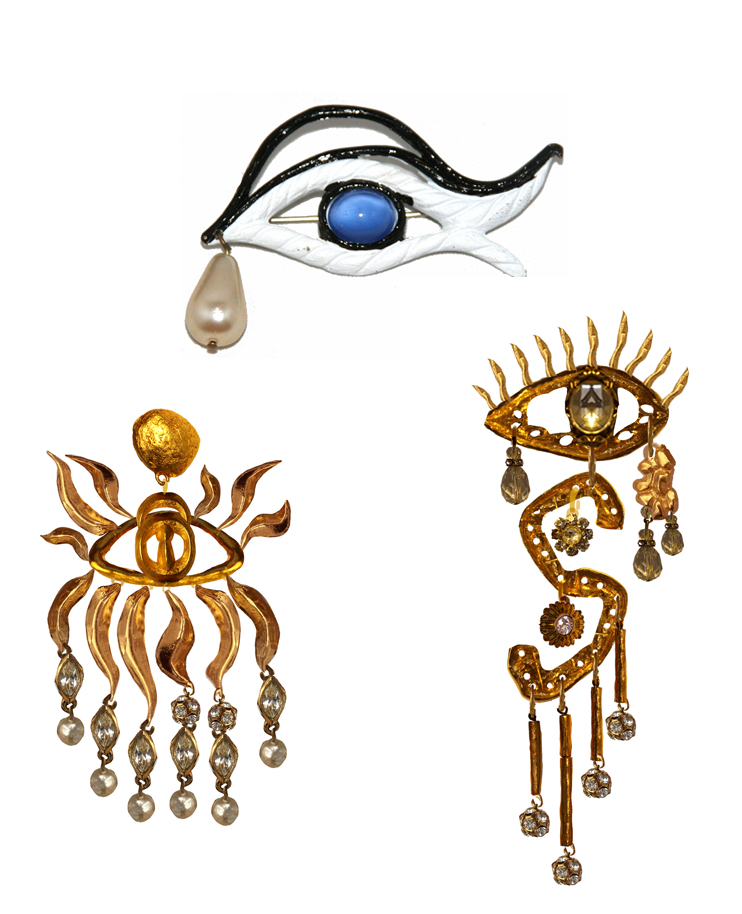 Eye brooch by Jean Cocteau — Schiaparelli surrealist jewelry reference